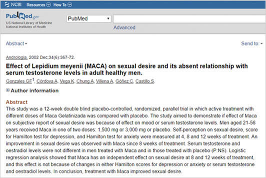 Effect of Lepidium meyenii (MACA) on sexual desire